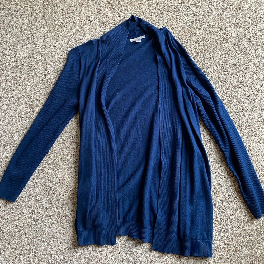 Banana Republic Navy Blue Open-Front Cardigan